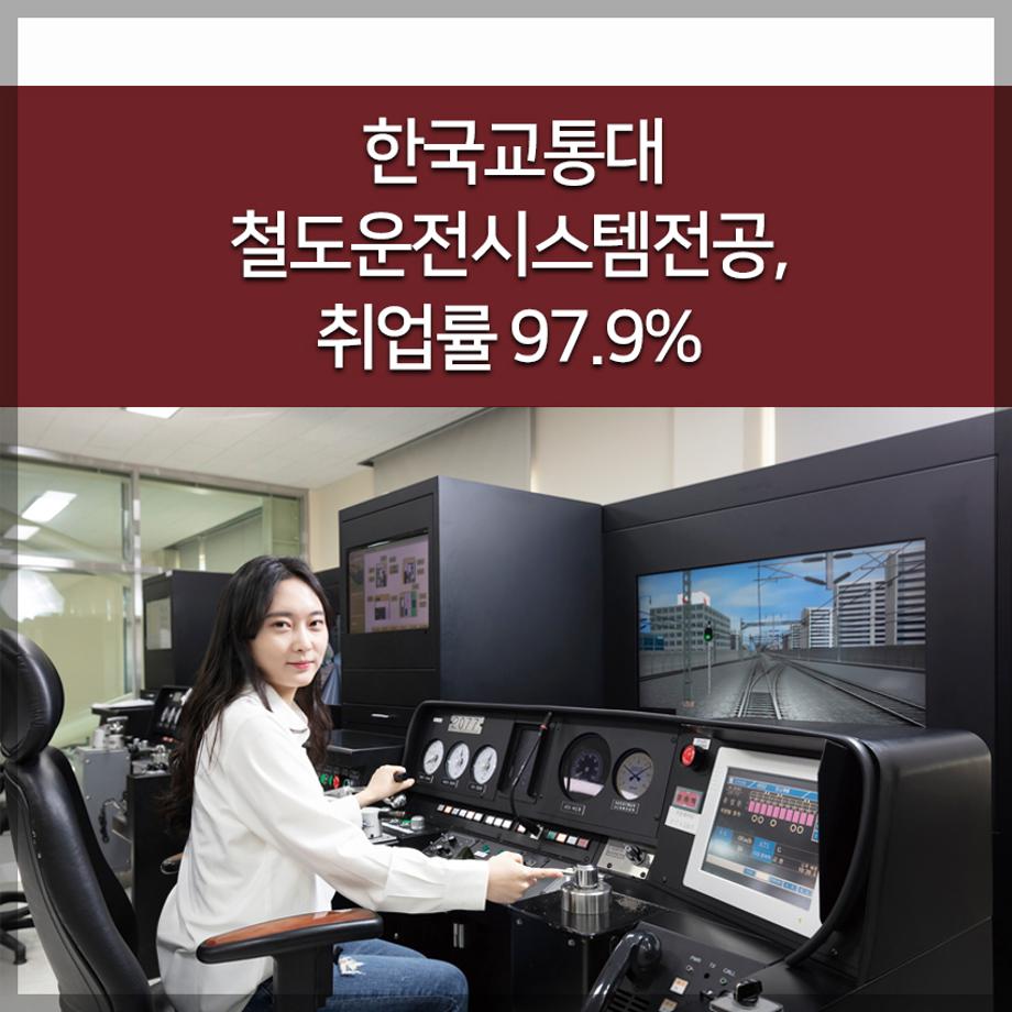 한국교통대 철도운전시스템전공, 취업률 97.9%